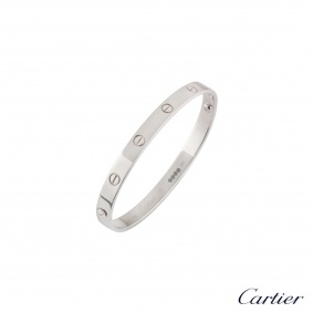 Cartier 18k White Gold Love Bracelet Size 20 B6035420